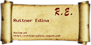 Ruttner Edina névjegykártya